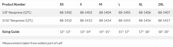 Corflex Neoprene Calf Sleeve