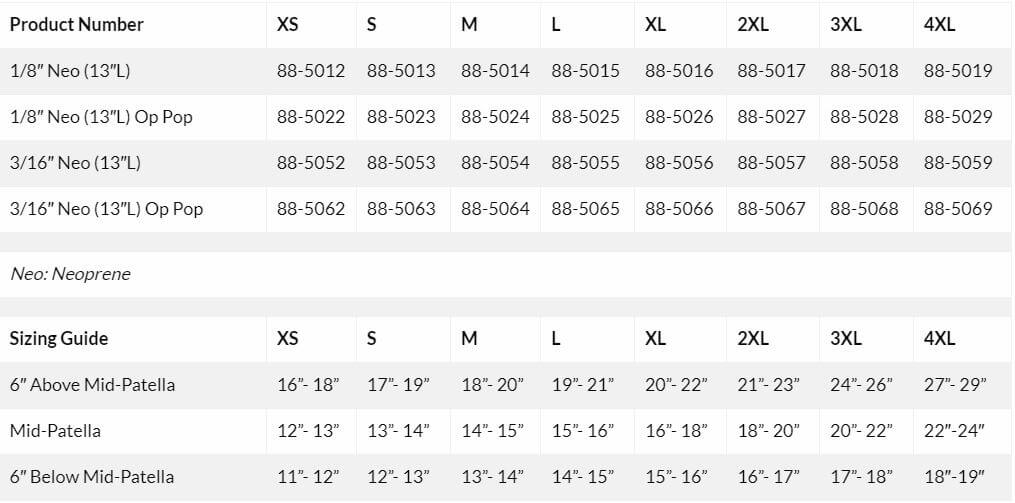 Corflex Neoprene Patella Stabilizer with Removeable Buttress